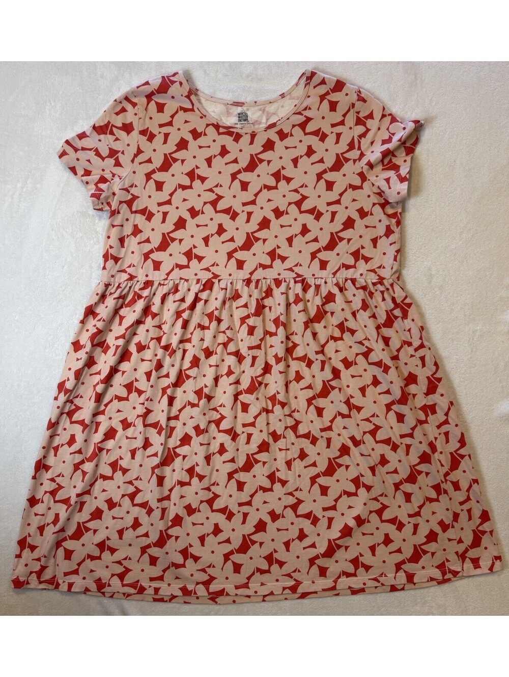 Winter Water Factory Dress Tunic Organic Cotton Short Sleeve  USA XXL